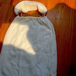 Knit dress, winter scarf, mini dress